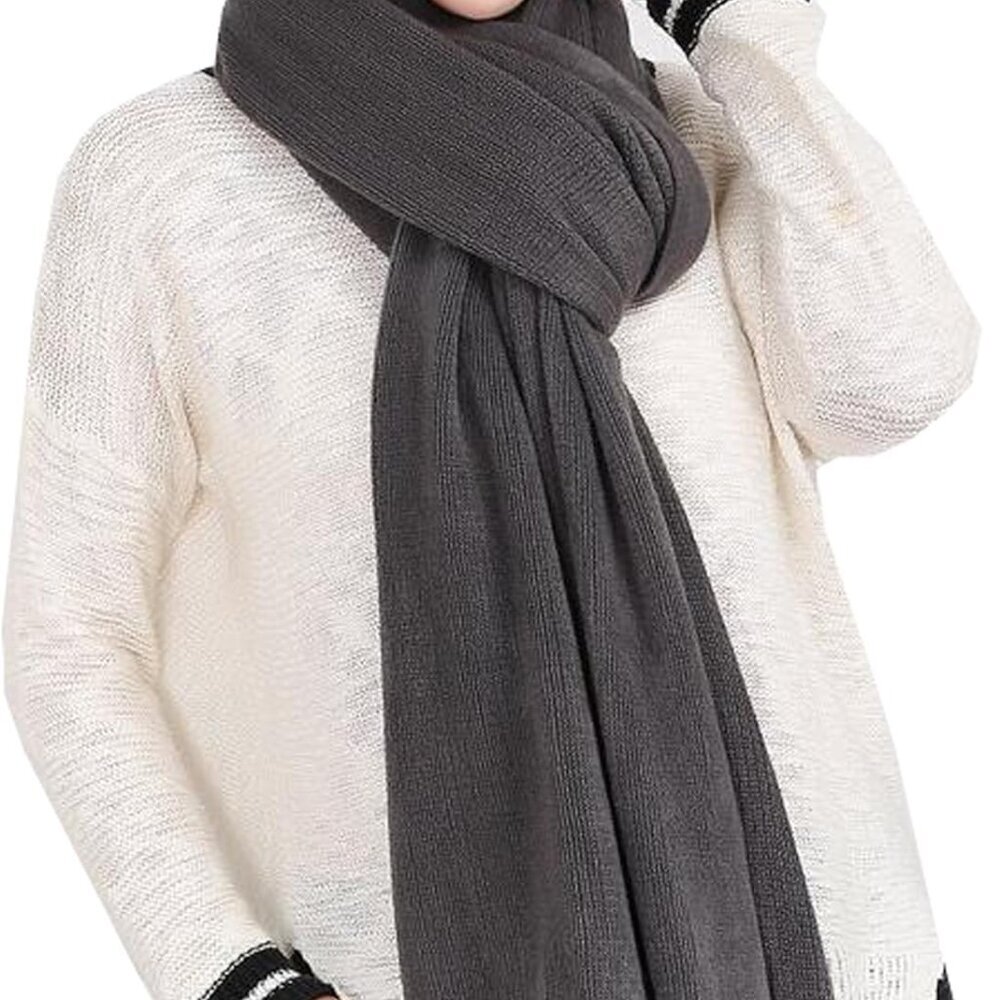 Women's Warm Scarves Long Shawl Winter Warm Large Scarf Pure Color